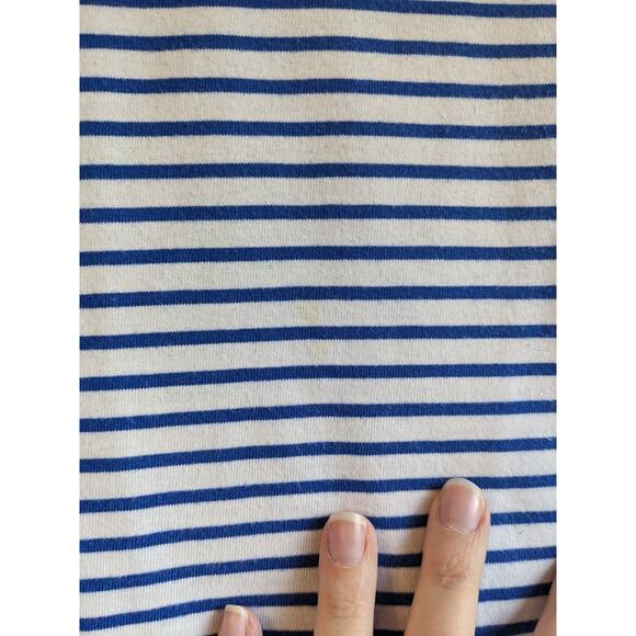 American Weekend Women's Blue Striped Round Neck Blended Fiber Top Size L - Picture 5 of 5